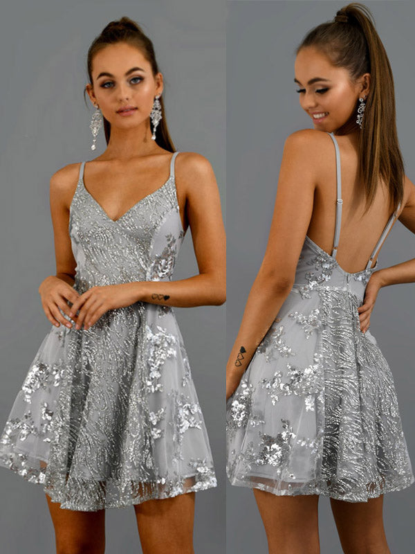 short grey sparkly dress Grey Sequin Dress - Sequin Fringe Mini Dress - Shift Dress