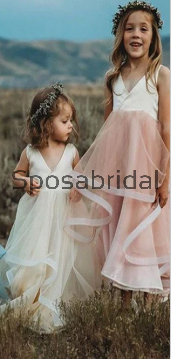 V-Neck Simple Cheap Lovely Custom Flower Girl Dresses, FG130 SposaBridal V-Neck Simple Cheap Lovely Custom Flower Girl Dresses, FG130 SposaBridal