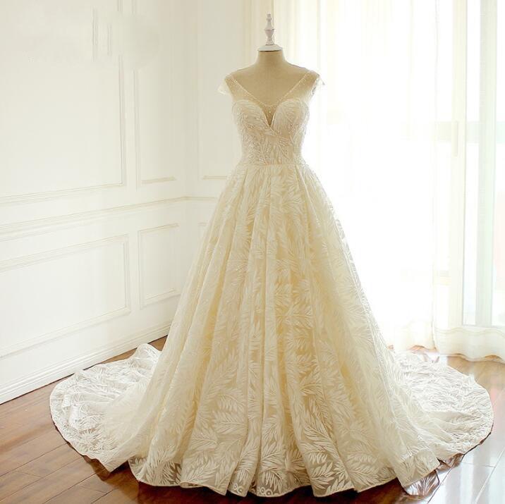 Luxury Royal Train Wedding Dress Vestidos De Novia Heavy Beads Rhinestones  Arabia Bridal Gowns Sleeveless Ball Gowns G8 | Wish