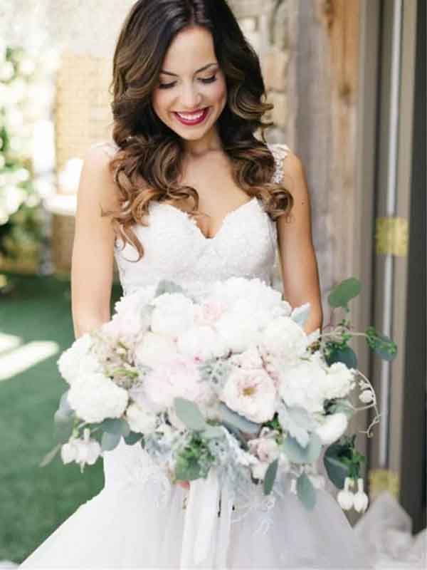 sexy elegant wedding dress Sexy Elegant Mermaid Tulle Unique Custom Wedding Dresses, Party Prom D – SposaBridal