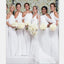 White Chiffon Cheap Halter Formal Elegant Bridesmaid Dresses ,  WG381