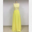 Yellow Lace Chiffon  Charming Discount Cheap Prom Dresses Online,DD015