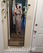 Shiny Special Fabric Halter sleeveless Side Slit Sheath Long Prom Dresses,PD3650