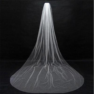 Simple Delicate Tulle Long Wedding Veil For Wedding Party ,WV0125
