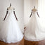 Off Shoulder Lace Applique Lace Up Back New Unique Design Wedding Dress , Bridals Dress, WD0260