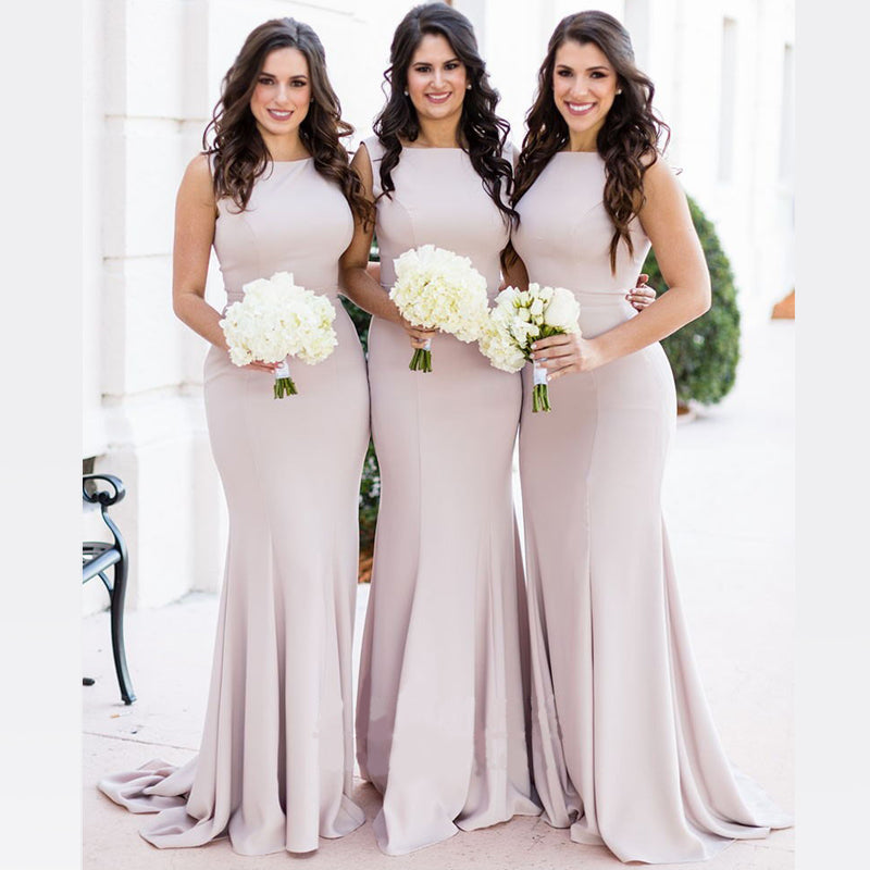 high neck bridesmaid dress