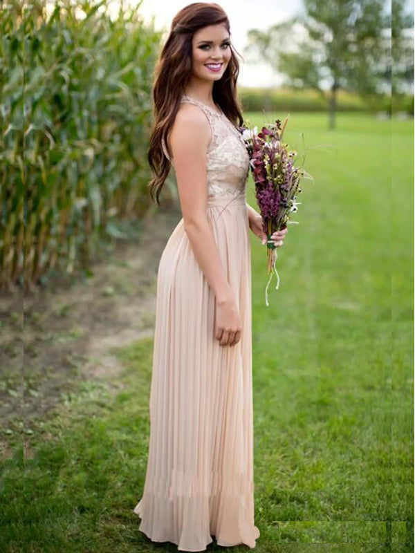 Elegant Blush Pink Strapless Lace Top Flowy Long Bridesmaid Dress, BD3 SposaBridal Elegant Blush Pink Strapless Lace Top Flowy Long Bridesmaid Dress, BD3 SposaBridal