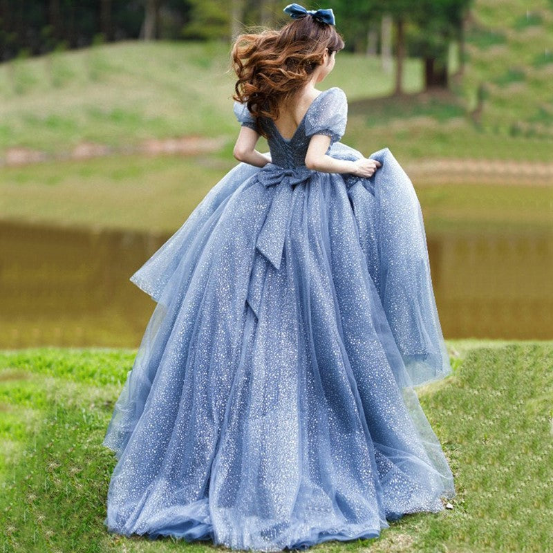 Royal Blue Wedding Dress Princess Ball Gown | Blue wedding dress royal, Blue  wedding dresses, Princess ball gowns
