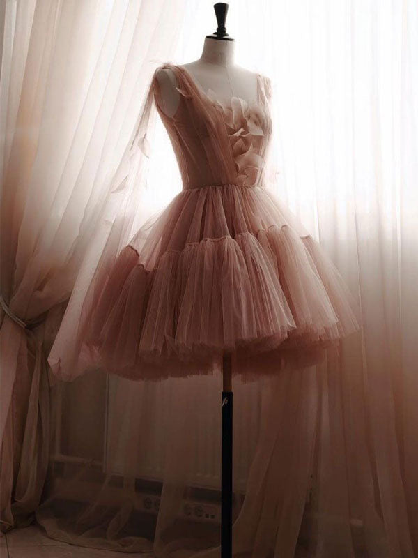 Elegant Dusty Pink Sleeveless A-line Short Homecoming Dress, HD3083 SposaBridal Elegant Dusty Pink Sleeveless A-line Short Homecoming Dress, HD3083 SposaBridal