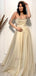 Elegant Sexy Cream Strapless Sweetheart A-line Long Prom Dress, PD3494