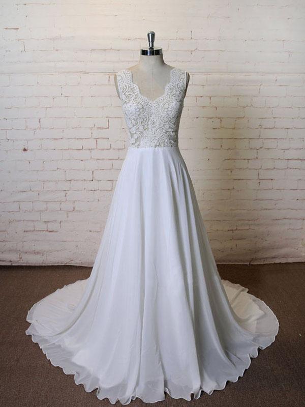see through beach wedding dress Sexy Backless Summer Lace Wedding Dresses See Through Beach Wedding Dresses AWD1142