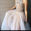 Tulle Two Piece High Neck Popular Custom Prom Dress, Party Dress, PD0320