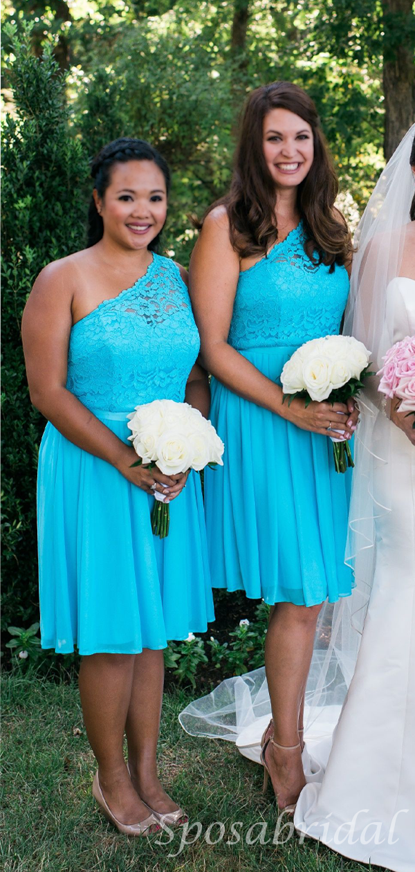 Blue midi 2025 bridesmaid dress