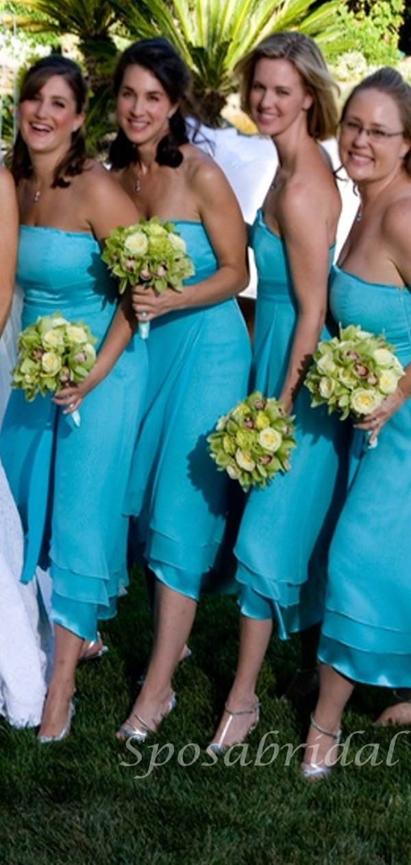 Malibu blue bridesmaid 2025 dress plus size