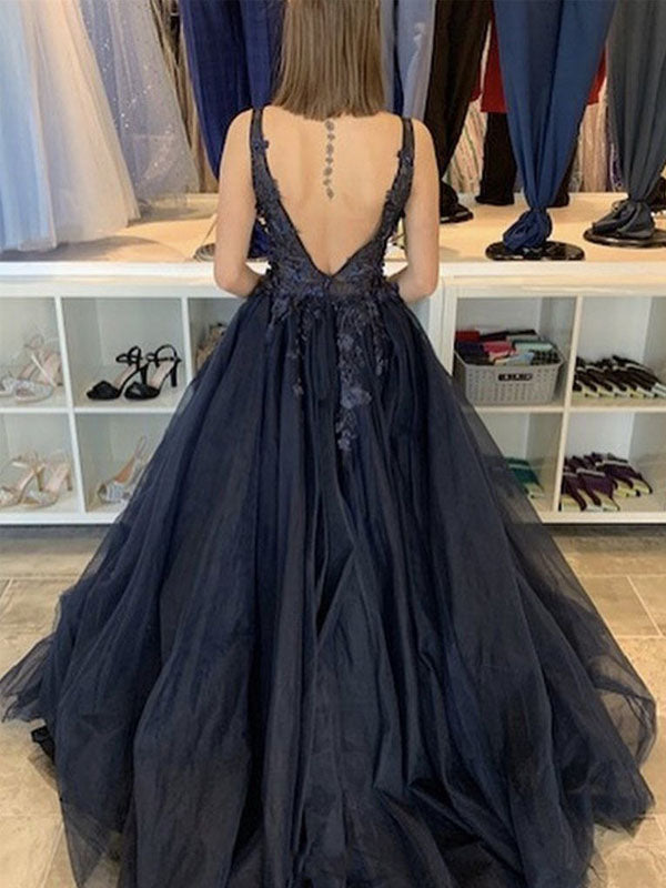 black and navy blue prom dress Halter Neck Shiny Dark Navy Blue Black Sequines Prom Dresses, Dark Navy Blue Black Formal Dresses, US 12 / Custom Color / With Rush+$19.99