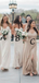 Multi Color And Style Spaghetti Strap Side Slit Long Bridesmaid Dresses, BD3017
