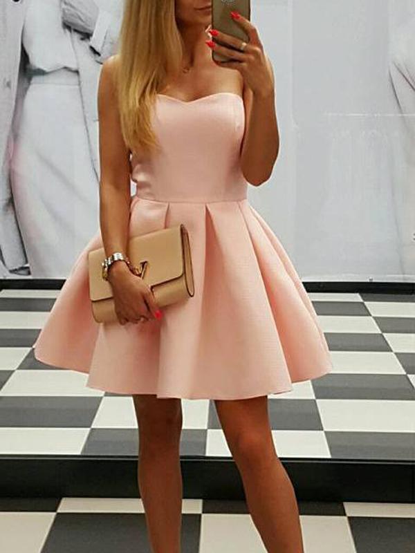 Sweetheart Pink Strapless 2018 Homecoming Dresses Under 100, CM409 SposaBridal Sweetheart Pink Strapless 2018 Homecoming Dresses Under 100, CM409 SposaBridal