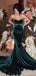 Sexy Eramald Green Sweetheart Strapless Mermaid Velvet Long Prom Dress, PD3125