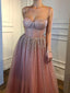 Sparkly Spaghetti Straps Unique Prom Dresses, Party Queen Dress, Evening Dress, PD0800