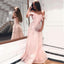 Sexy Blush Pink Off-shoulder Sweetheart A-line Long Prom Dress, PD3308