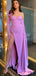 Sexy Lavender One-shouler Sweetheart Side-slit Long Mermaid Prom Dress, PD3202