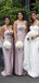 Sexy Wisteria Sweetheart Trapless Pleats Sheath Long Bridesmaid Dress, BD3214