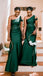 Stylish Emerald Green One-shoulder Mermaid Long Appliques Bridesmaid Dress, BD3270
