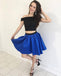 Cheap Short Simple Cute Two Piece Homecoming Dresses 2018, CM483 - SposaBridal