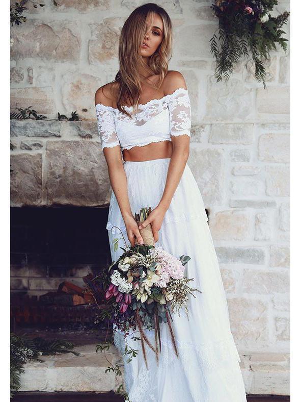Simple White One Shoulder Bridal Shower Maxi Dress For Wedding With Front  Split Perfect For Wedding And Reception T230502 From Mengyang04, $61.33 |  DHgate.Com