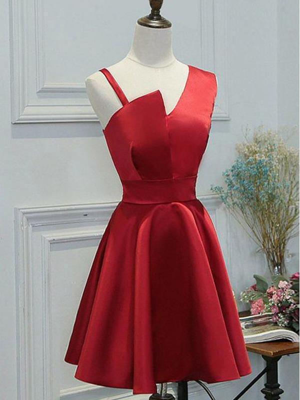Elegant Simple Unique Red Short Cheap Homecoming Dresses Online, CM565 SposaBridal Elegant Simple Unique Red Short Cheap Homecoming Dresses Online, CM565 SposaBridal