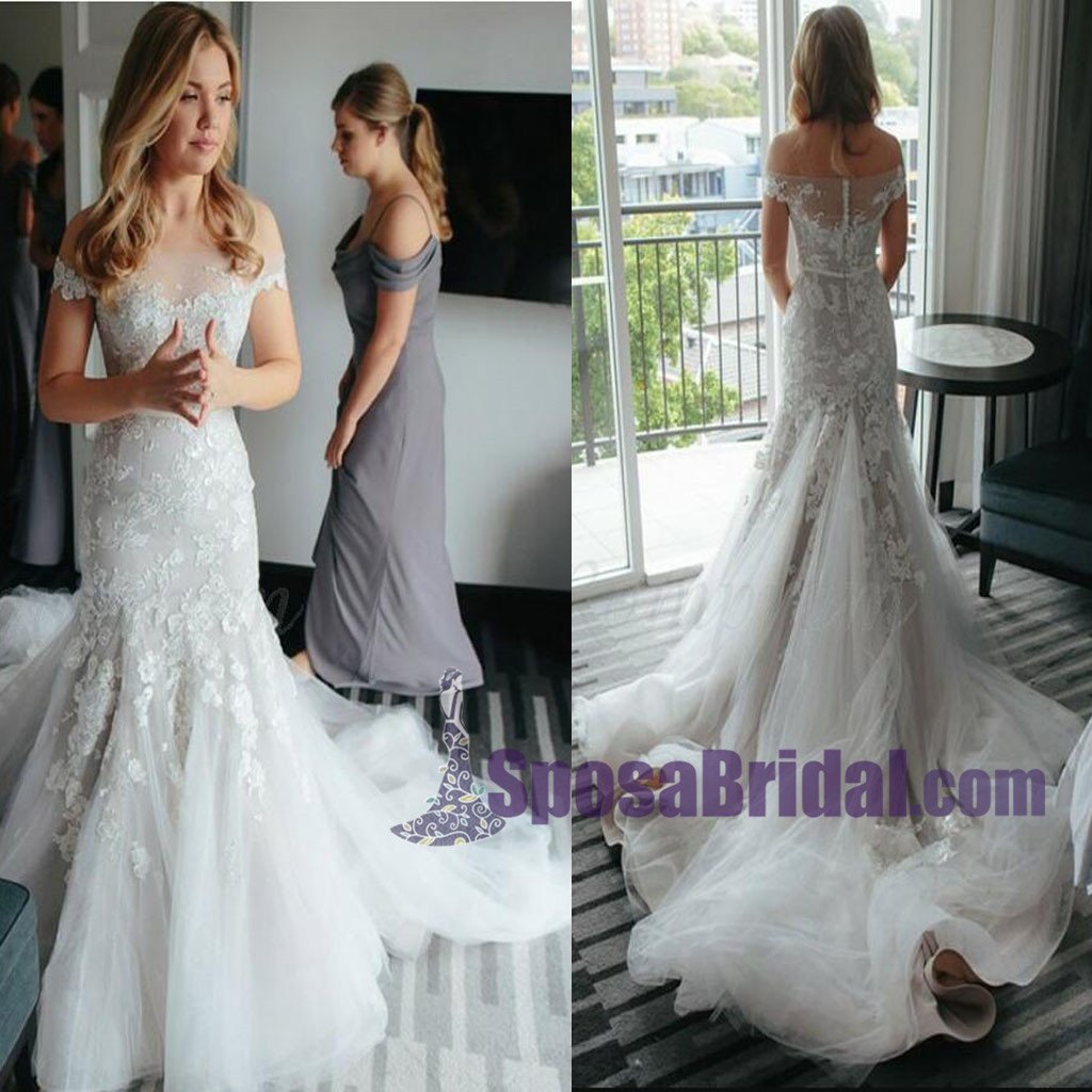 Unique Lace Mermaid Wedding Dresses V-neck Backless Stunning Beach Bridal  Gowns Chic Noivas Zw818 - Wedding Dresses - AliExpress